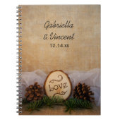 Rustic Pines Woodland Wedding Notitieboek (Voorkant)