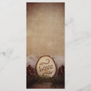 Rustic Pines Woodland Wedding Programme