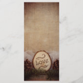 Rustic Pines Woodland Wedding Programme Programma (Voorkant)