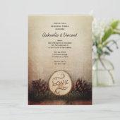 Rustic Pines Woodland Wedding Rehearsal Dinner Kaart (Staand voorkant)