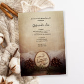 Rustic Pines Woods Invitation de douche nuptiale
