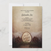 Rustic Pines Woods Invitation de douche nuptiale (Devant)