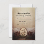 Rustic Pines Woods Mariage RSVP Réponse (Devant)
