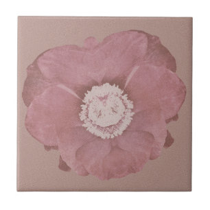 Rustic Pink Bloom Art Tegeltje