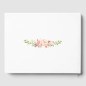 Rustic Pink Blush Floral Bloom Wedding Details Gastenboek (Achterkant)