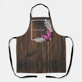 Rustic Pink Butterfly Aangepast Schort (Voorkant)