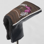 Rustic Pink Butterfly Golf Head Hoesje Golfheadcover (3/4 voorkant)