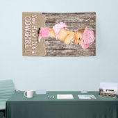 Rustic Pink Cowgirl Baby shower Spandoek (Beurs)