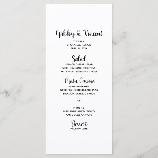 Rustic Pink Daisies Cowboy Boots Westerne bruiloft Menu (Achterkant)