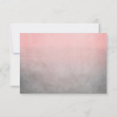 Rustic Pink en Gray Bohemian Wedding RSVP Kaartje (Achterkant)