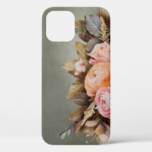 Rustic Pink Floral  iPhone 12 Hoesje
