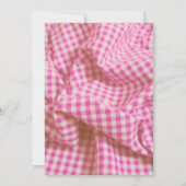 Rustic Pink Floral String Lights Vrijgezellenfeest Kaart (Achterkant)