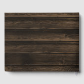 Rustic Pink Floral String Lights Wedding Gastenboek (Achterkant)