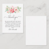 Rustic Pink Floral Wedding Dank je Plaatskaartje (Voorkant / Achterkant)