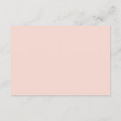 Rustic Pink Floral Wedding Details Informatiekaartje (Achterkant)