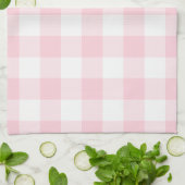 Rustic Pink Gingham Check Pset Pattern Theedoek (Gevouwen)