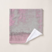 Rustic Pink Grey Mallow Abstract Art Nr42 Bad Handdoek (Wasdoekje)