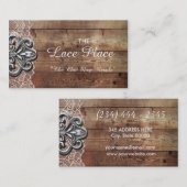 Rustic Pink Lace Shabby Chic Visitekaartjes (Voorkant / Achterkant)