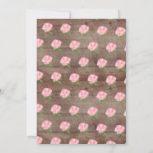 Rustic Pink Peonies Roos Floral Confirmation Kaart (Achterkant)