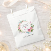 Rustic Pink Peony Floral Vrijgezellenfeest Bedankzakje (Geknipt)