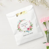 Rustic Pink Peony Floral Vrijgezellenfeest Bedankzakje (Gezegeld)