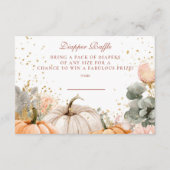 Rustic Pink Pumpkin Diapper Raffle Informatiekaartje (Voorkant)