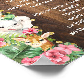 Rustic Pink Safari Late Night Diapers Shower Game Poster (Hoek)