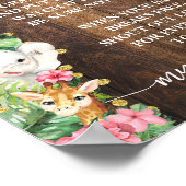 Rustic Pink Safari My Water Broke Shower Game Poster (Hoek)