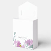 Rustic Pink Waterverf Floral Wedding Bedankdoosjes (Geopend)