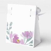 Rustic Pink Waterverf Floral Wedding Bedankdoosjes (Achterkant)