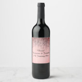 RUSTIC PINK WHITEWASHED TIMBER WINE ETIKET (Voorkant)