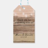 Rustic Pink Wood en Lantern Cadeaulabel (Voorkant)
