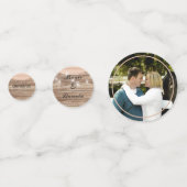 Rustic Pink Wood en Lantern Confetti (Voorkanten)