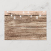 Rustic Pink Wood en Lantern Informatiekaartje (Achterkant)