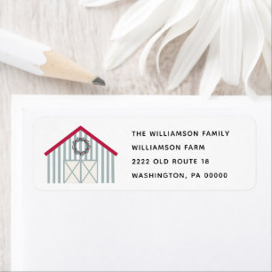 Rustic Pip Berry Wreath-adres voor kerstmis Etiket