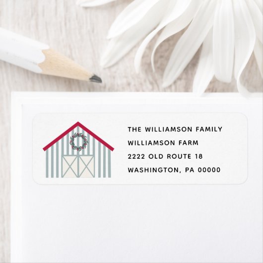 Rustic Pip Berry Wreath-adres voor kerstmis Etiket (Insitu)