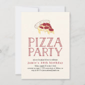 Rustic Pizza Party Invitation Kaart (Voorkant)