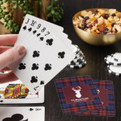Rustic Plaid Bourgondië Familie Spelletjes Kamer T Pokerkaarten (Insitu)