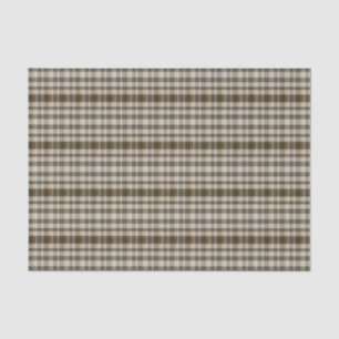 Rustic Plaid Brown en Tan Tissuepapier