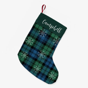 Rustic Plaid Campbell Tartan Green Farmhouse Kleine Kerstsok