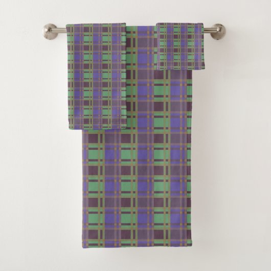 "Rustic Plaid Elegance" Patroon Bad Handdoek (Insitu)