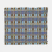"Rustic Plaid Elegance" Patroon Fleece Deken (Voorkant (Horizontaal))