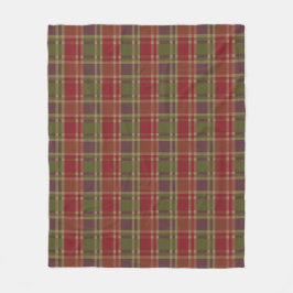 "Rustic Plaid Elegance" Patroon Fleece Deken