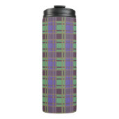 "Rustic Plaid Elegance" Patroon Thermosbeker (Voorkant)