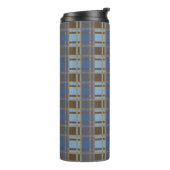 "Rustic Plaid Elegance" Patroon Thermosbeker (Gedraaid links)