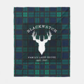Rustic Plaid Elegant Blackwatch Tartan Fleece Deken (Voorkant)