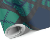 Rustic Plaid Green Check Tartan Cadeaupapier (Rol Hoek)