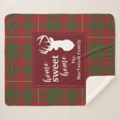 Rustic Plaid Home Sweet Tartan Sherpa Deken (Voorkant (horizontaal))