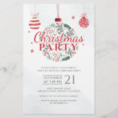 Rustic Plaid Kerstfeest Uitnodiging Briefpapier (Voorkant)