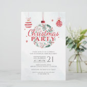 Rustic Plaid Kerstfeest Uitnodiging Briefpapier (Staand voorkant)